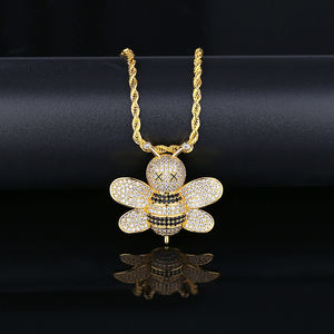 JINSE ฮิปฮอปเครื่องประดับสร้อยคอแฟชั่นโซ่เครื่องประดับเย็นออกผู้หญิงแนวโน้ม<span class=keywords><strong>2021</strong></span>จี้ผึ้ง - Product Image 4