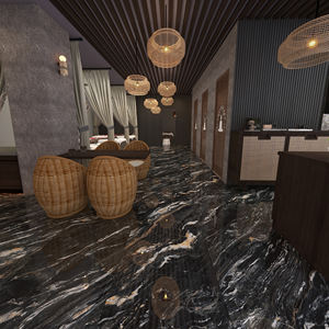 아파트 유약 광택 도자기 대리석 바닥 벽 타일 60x120 블랙 컬러 전신 광택 세라믹 인테리어 타일 - Product Image 4