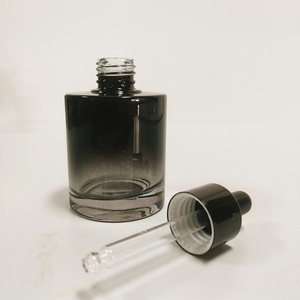 Luxury Skin Care Flat Shoulder Glass <b>Dropper</b> <b>Bottle</b> 30ml 50ml Custom Color Silk Screen Essential Oil <b>Bottle</b> with <b>Dropper</b> Cap - Product Image 6
