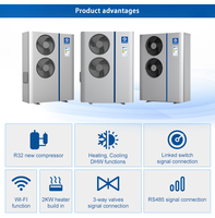 Europe DC Inverter pompe à chaleur air réservoir d'eau pompe à chaleur intégrée 8kw 10kw