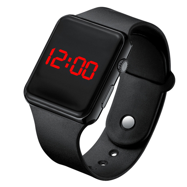 Wholesale Sport Men Square LED Waterproof Luminous Digital Electronic Watch