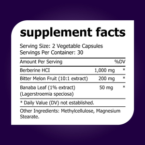 Capsules de complexe de berbérine HCL OEM ODM avec feuille de Banaba et fruit de melon amer pour soutenir la santé intestinale, le métabolisme et la gestion du poids - Product Image 2