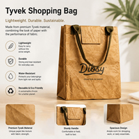 Sacs de courses réutilisables élégants en Tyvek avec poignées robustes, sac fourre-tout imperméable, sac à main léger et résistant aux déchirures