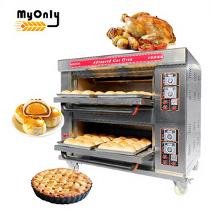 Fours à gaz commerciaux en acier inoxydable pour boulangerie à vendre / Fours de boulangerie commerciaux / Fours de boulangerie industriels - Product Image 1