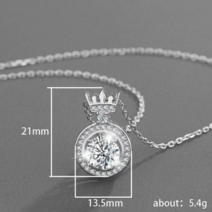 Collana con ciondolo a forma di cuore con zirconi per donna, catena scintillante per la clavicola, gioielli alla moda - Product Image 5
