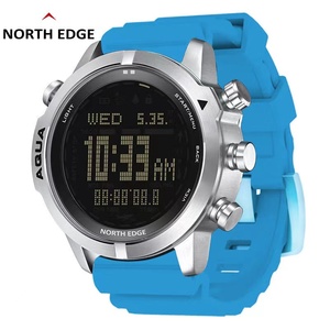 <span class=keywords><strong>Montre</strong></span> de Plongée Professionnelle pour <span class=keywords><strong>Homme</strong></span> en Silicone NORTH EDGE AQUA Plongée Sous-Marine NDL 50M avec <span class=keywords><strong>Altimètre</strong></span> Baromètre et Boussole - Product Image 3