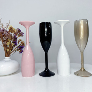 Factory Wholesale Personalized BPA Free Coupe De Champagne Glass Cup Flutes Elegant Wine Plastic Glasses Champagne Glass Flutes
