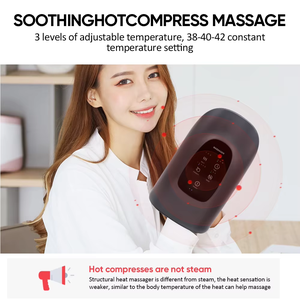 High Quality Portable 3 Level Hot Compress Wrist Hand Massage Device <strong>Acupressure</strong> Airbag Finger Massager <strong>Machine</strong> for Home Use - Product Image 4