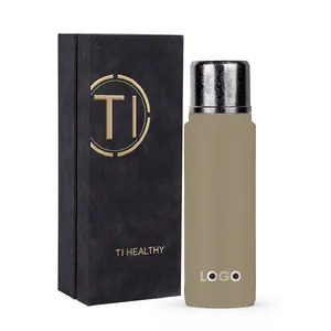 New Trend 22oz Titanium Water Bottle Double Wall Insulated Flask With Lid Stainless Steel Bottles As Unisex Gift