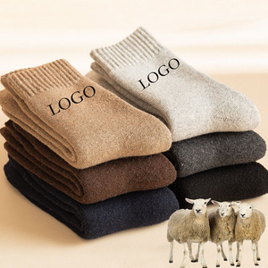 Automne hiver <span class=keywords><strong>laine</strong></span> mérinos soie cheville longueur Compression <span class=keywords><strong>bas</strong></span> mignon motif <span class=keywords><strong>de</strong></span> broderie personnalisé coloré manchette anti-dérapant quotidien - Product Image 6