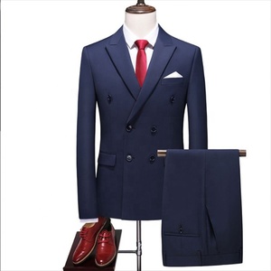 <span class=keywords><strong>Costume</strong></span> uni à manches longues avec double boutonnage Deux pièces Haut + Pantalon <span class=keywords><strong>Costume</strong></span> d'affaires pour <span class=keywords><strong>homme</strong></span> <span class=keywords><strong>Mariage</strong></span> - Product Image 4