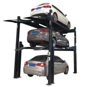 On Sale 5000kg 3 Floor 4 Post Parking Lift 4 Post Triple Level Car Stacker