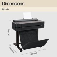 Printer Inkjet Warna Portabel Murah Grosir H P Design Jet T650 24 Inch untuk Industri Periklanan