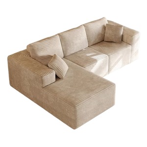 Canapé modulaire en forme <span class=keywords><strong>de</strong></span> L Rosegia, 107 pouces, avec 2 oreillers, mousse à mémoire <span class=keywords><strong>de</strong></span> forme, livraison économique, canapé compressé en gros - Product Image 1