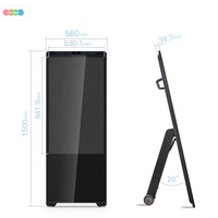 Pantalla Digital Portátil de 43 Pulgadas con Batería, Señalización de Pie, Ultrafina, Móvil, Kiosco de Publicidad LCD