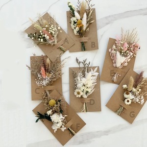 Mini corsage bohème en herbe de la pampa stabilisée, arrangement moelleux et durable, décoration d'intérieur, décoration de table pour Noël et Pâques, décoration de boîte aux lettres - Product Image 4