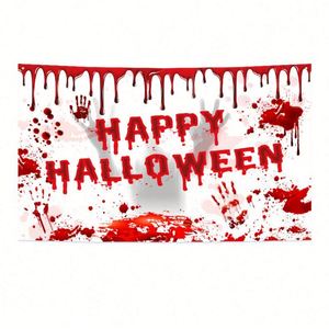 แบนเนอร์ปีกผีเสื้อพร้อมพื้นหลังลายฟักทองน่ารักสำหรับวันฮาโลวีนและวันเกิดแบบกำหนดเองได้ - Product Image 1