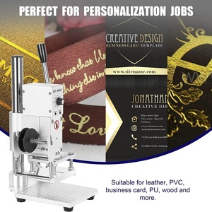 <b>Leather</b> Manual Hot Stamping Machine, 10 X 13 Cm Heating Plate, Digitally Controlled Temperature - Product Image 3