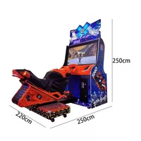 Simulateur dynamique de course de motoneige SnoCross avec contrôle de mouvement réaliste, machine d'arcade à monnayeur pour centre de jeux