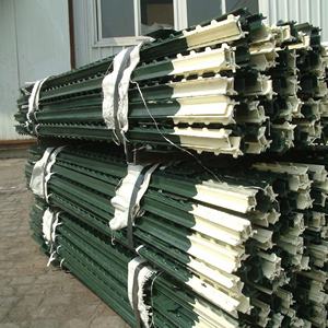 Postes de Acero Pintados de Verde para Cercas Agrícolas de 6, 7 y 8 Pies para Campos y Granjas - Product Image 1