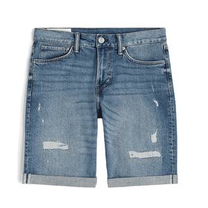 Shorts déchirés pour hommes en gros, nouveau style, avec poches et cordon de serrage, coupe ajustée, 100% coton respirant - Product Image 1