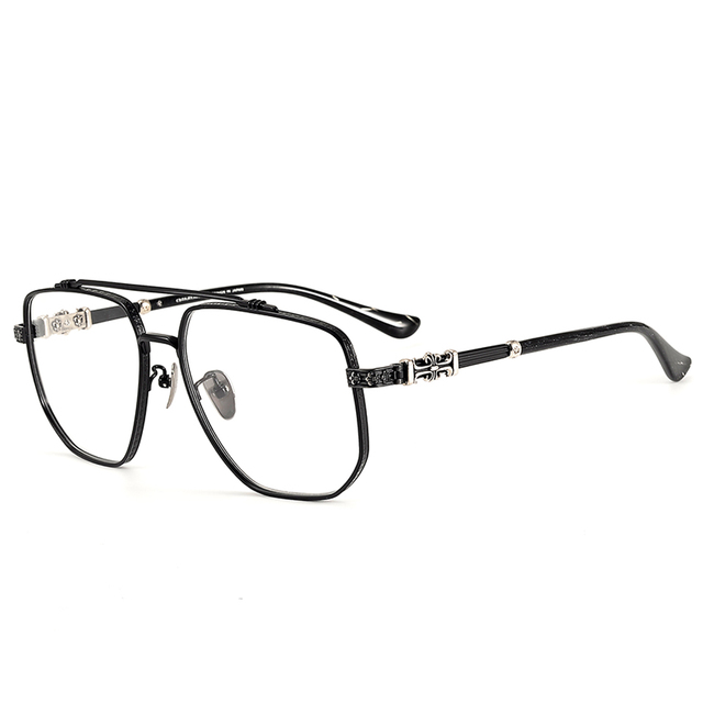 Good Quality Polygonal Unisex Pilot Style Designer Glasses Comfortable Lightweight Radiation Protection Gold Marble Eyewear