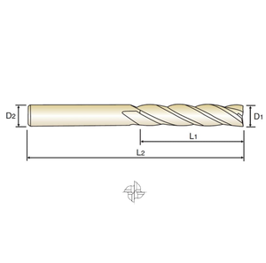 4 Flute rắn <span class=keywords><strong>Carbide</strong></span> End Mill 30 ° <span class=keywords><strong>Helix</strong></span> dài cắt công cụ độ chính xác cao CNC phay Cutter cho chế biến khuôn thép cứng - Product Image 2