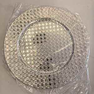 Gold Silver Electroplated Plastic Charger 33Cm 13 Inch Wedding Hotel Party <b>Decorative</b> <b>Plate</b> - Product Image 2