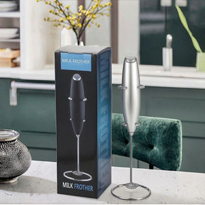 เครื่องตีฟองนม304สแตนเลสแบบใช้มือถือเครื่องผสมเครื่องดื่มสำหรับกาแฟคาปูชิโน่มัทฉะมินิ - Product Image 3