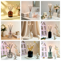 Bougie à l'huile éternelle non toxique, style simple, décoration de table avec mèche métallique réutilisable, décoration intérieure
