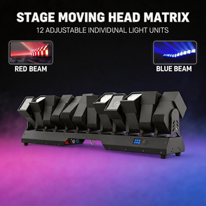 Barre de lumière de scène à 12 têtes LED mobiles, faisceau rotatif indépendant, lumière DJ DMX Art-Net pour discothèque, bar, spectacle - Product Image 4