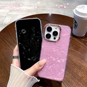 Coque à paillettes étoilées Texture lentille électrolytique coque de téléphone pour iPhone 15 Airtag pour Apple Made Durable PC Soft PC Border Guard - Product Image 3