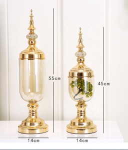 Vase à fleurs artificielles en métal avec verre, utilisé <span class=keywords><strong>pour</strong></span> <span class=keywords><strong>centre</strong></span> <span class=keywords><strong>de</strong></span> <span class=keywords><strong>Table</strong></span> <span class=keywords><strong>de</strong></span> noël - Product Image 3