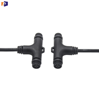 Connecteurs Électriques Étanche IP67 en PVC Type T Prix Usine, Prises Mâles et Femelles 2-4 Voies pour Éclairage LED, Courant Nominal 6A