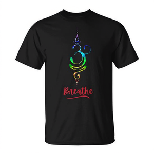 T-shirt unisexe pour adultes, à manches courtes, col rond, impression numérique, respirant, symbole de chakra, yoga, méditation - Product Image 2