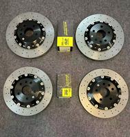 Kit Rotor Cakram Keramik Karbon Mobil Berkualitas Tinggi Baru 380-405mm 50% Meningkatkan Performa Rem, Peningkatan Part untuk Tesla Model 3