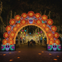 Farol de Parque Grande Personalizado con Luces LED para el Día de Muertos en México, Decoración Luminosa, Faroles Temáticos para Festivales