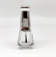 N2073 Bouteille de vernis à ongles transparente en verre de 12 ml de la marque YALI, impression à chaud, forme cylindrique, bouchon à vis, pinceau