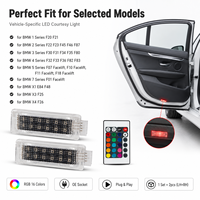 Lumière de courtoisie LED RGB pour portière de voiture BMW F10 F20 F30, sans erreur CANBUS, lampe de bienvenue pour portière de voiture