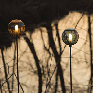 Chemin extérieur ou clôture imperméable coloré boule de verre ballon à bulles G4 led lumière pour jardin mur porche décoratif - Product Image 4