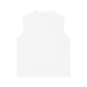 Camiseta Deportiva sin Mangas para Hombre, 300g, 100% Algodón, Holgada, Transpirable, para Gimnasio, con Tratamiento Antiarrugas - Product Image 3