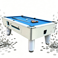Table de billard commerciale et domestique de luxe à monnayeur avec retour automatique de balles, en cuir, pour 9 balles, 7FT 8FT, en MDF, de l'usine chinoise