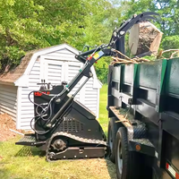 Engins de terrassement Mulcher Stand up Minicargadora diesel Skidsteer avec tarière Mini 1 3.5T Skid Steer Loader avec piste
