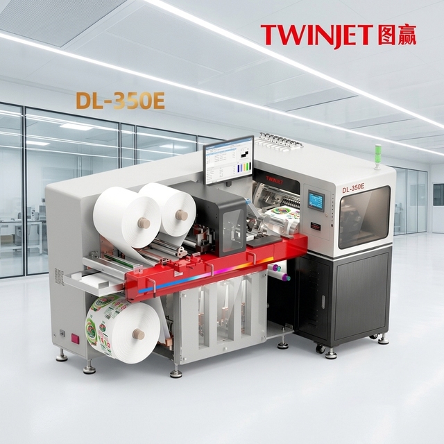 Printing Cutting All-in-one Printer Roll to Roll High-speed Digital Label Printer 2 Printheads