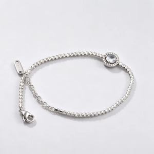 Dainty Tennis Chain <b>Bracelet</b> 18K Gold <b>Silver</b> Plated Stainless Steel Multi Shape CZ <b>Charm</b> Thin Wrist Chain <b>Bracelet</b> Jewelry Gift - Product Image 5