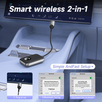 Venta al por mayor 2 en 1 Smart Wireless Carplay Adapter Dongle Auto para teléfono Android Compatible con IPhone15 16 Nueva condición