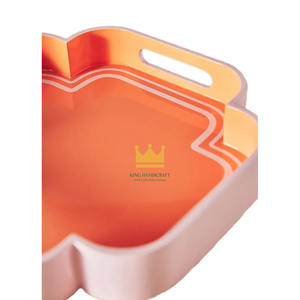 Bandeja de Servir Ovalada de Madera MDF Ecológica Hecha a Mano con Diseño Elegante y Asa, Venta al por Mayor a Granel desde Vietnam - Product Image 2