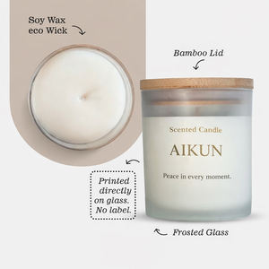 AIKUN OEM Bougies parfumées personnalisées, bougies biologiques à étiquette privée pour cadeaux d'entreprise, faveurs de mariage - Product Image 6