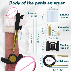 Мужской аппарат для увеличения и выпрямления полового члена из АБС-пластика и силикона, массажер для растяжения и стимуляции роста - Product Image 4