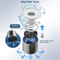 Générateur d'eau hydrogénée et gobelet 280 ml en titane et platine 4000PPB, alimenté par batterie, inhalateur antioxydant